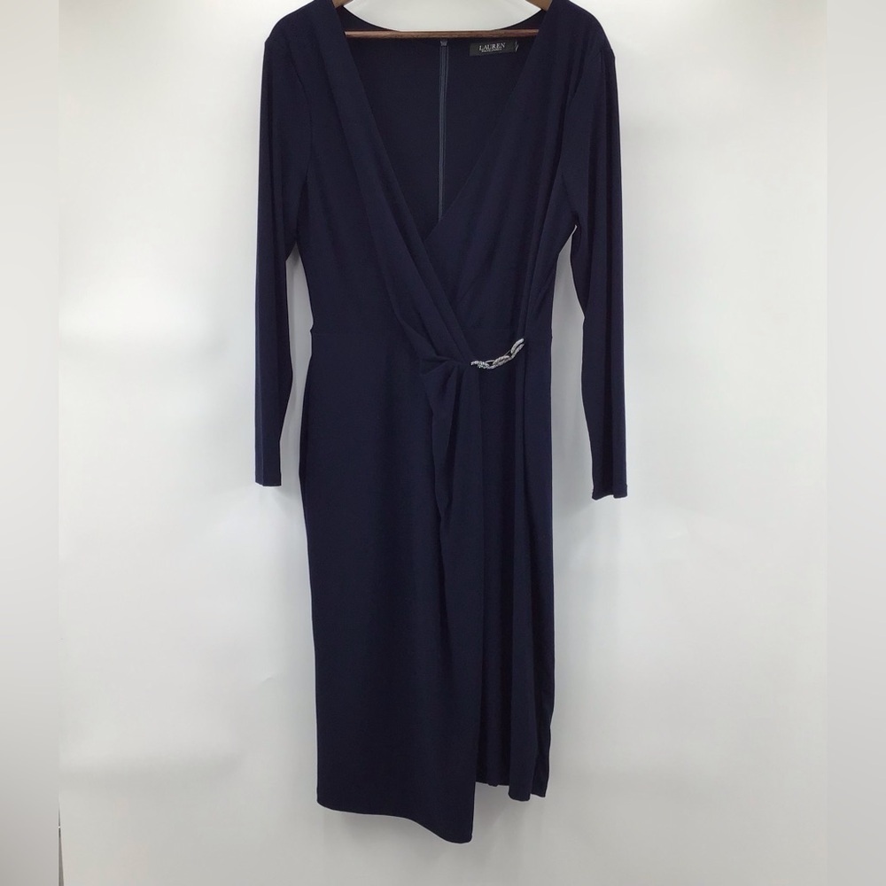 Ralph Lauren Black Label Navy Blue Long Sleeve Dress - Picture 3 of 9